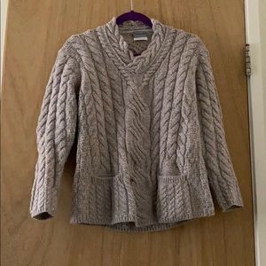 Warm Cable Knit Sweater with Pockets